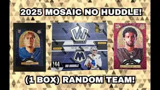 BREAK #10757 1 BOX 2025 PANINI MOSAIC NO HUDDLE 1 AUTO + 5 6 NUMBERED DISCO'S! RANDOM TEAM #5!