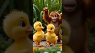 cute orangutan dances with ducks. #duck #duckshorts #duckstory #duckrescue