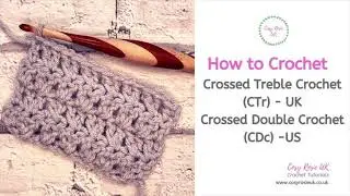 How to crochet Crossed Treble Crochet - UK Crossed Double Crochet - US