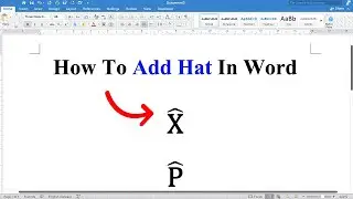 How to add Hat in Word - [ type p, q, y, x, r, theta, beta hat ]