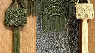 macram&eacute; lamp shade