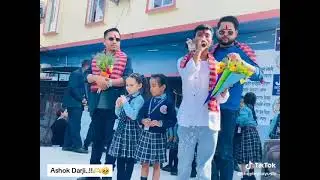 Ashok darji at our school 🙊😚💛👑#Tanka budathoki #AR budathoki #Ashok darji  #pleasesubscribemychanel