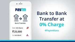 Bank to Bank Transfer on Paytm at 0% charges || Go Cash Less