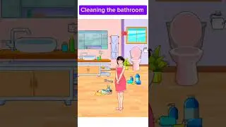 Cleaning the bathroom #animati #animaatio #games #funny #typhoon #shorts