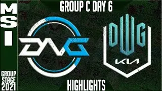 DFM vs DK Highlights | MSI 2021 Day 6 Group C | DetonationFocusme vs DWG KIA
