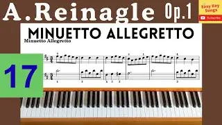 A.Reinagle - 24 Short And Easy Pieces Op.1. No.17 Minuetto Allegretto | Beginner Piano Pieces