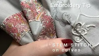 How to embroider stem stitch on a curve circle embroidery tips and tricks