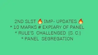 2ND SLST 🔥 PANEL # RULE'S CHALLENGED 🔥 