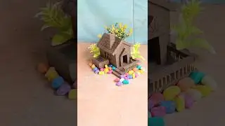mini beautiful clay house design 🏠 || #clayhouse #mudhouse #shorts