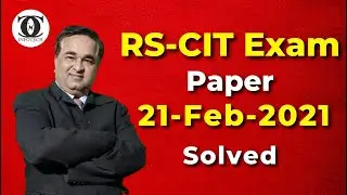 RSCIT Old Paper | 21 Feb 2021 | RSCIT Exam Paper