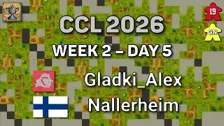 Carcassonne Champions League – Week 2 Day 5: Gladki_Alex – Nallerheim [co-host: Guilherme Neves]