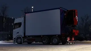 ETS2 Woodbark to lkpg 1. Snowroad #2025 #eurotrucksimulator2 #simulator #shorts #scaniav8power