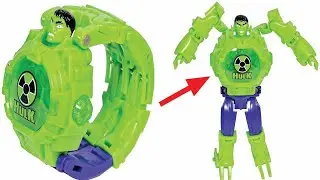 Игрушка-робот-трансформер Халк, превращающаяся в цифровые наручные часы для детей II TOY WORLD
