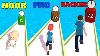NOOB vs PRO vs HACKER in Grow Run!