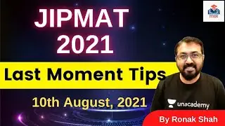 JIPMAT 2021 - Last Moment Tips | Exam Strategy | How to Score More | Ronak Shah