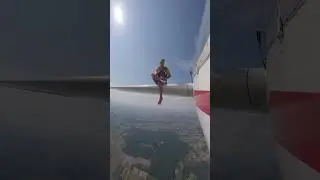 Adventurous Skydiver Sits on Plane&rsquo;s Wing Before Jumping Off