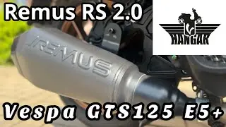 Remus RS 2.0, Montage an einer Vespa GTS 125 E5+ und kleiner Soundcheck