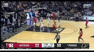 Rutgers Clifford Omoruyi posterizes Purdue's 7-foot-4 Zach Edey
