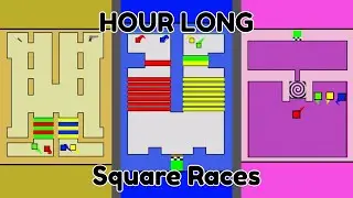 🟦🟩 1 HOUR of Square Races 🟨🟥