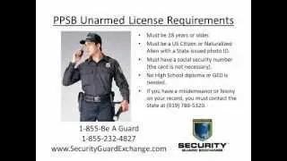 North Carolina PPSB Unarmed Security License Charlotte