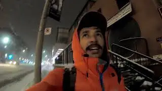 Uber Eats By walking in Canada | Delivering Food in Heavy Snowfall