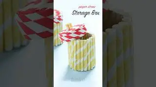Quick preview on how to turn paper straws into an adorable tiny storage box | Craft Idea