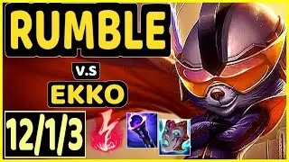 RUMBLE vs EKKO - 12/1/3 KDA MID GAMEPLAY - EUW Ranked MASTER