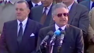 Predsjednik dr Franjo Tuđman, 28. svibnja 1991. na postrojavanju ZNG-a