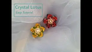 Crystal Lotus beading | How to make diy beaded crystal flower