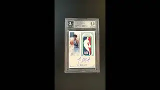 2019 Panini Blockchain National Treasures Ja Morant RC LOGOMAN AUTO 1/1 BGS 8.5