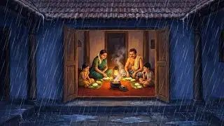 One Peaceful Rainy Night in Our Village 🌧️ | Family Life & Rain Ambience