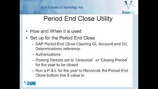 SAP Business One Training - Period End Close Utility with Mike Hodge | SAP 8.82