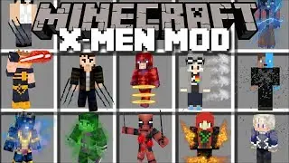 Minecraft XMEN SUPERHERO MOD / FIGHT WOLVERINE AND TRANSFORM IN TO YOUR SUPERHERO!! Minecraft