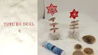 4-TUTO DE NOËL : MARQUE PLACE RONDIN DE BOIS ET PAILLE