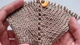 C&oacute;mo tejer aumentos con dise&ntilde;o de cadena en dos agujas | Paso a paso
