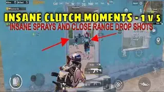 😀 😇INSANE CLUTCH MOMENTS SQUAD WIPE | PUBG MOBILE | 1 V 4 | NEVER GIVE UP