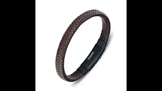 ASHA Jewelry - Flat Adjustable Brown Leather Braid Bracelet
