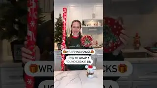How to wrap a round cookie tin 🎁