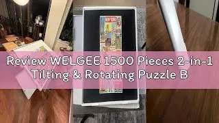 Review WELGEE 1500 Pieces 2-in-1 Tilting & Rotating Puzzle Board with Drawers and Cover, 35
