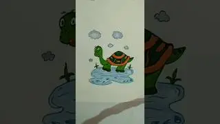 Tortoise scenery drawing#🐢🥰#shorts#viralshort##
