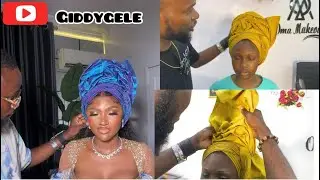 How to tie this unique unconventional gelestyle ☺️☺️pls watch nd comment #gele  #trending #headwrap