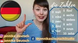 Numbers (0 - 10)  in German - Zahlen auf Deutsch ( 0 -10)