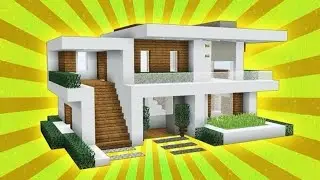 Minecraft tutorial: minecraft modern house easy to make 