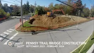 Pennsy Trail Bridge Construction Timelapse (September 2023-February 2024)