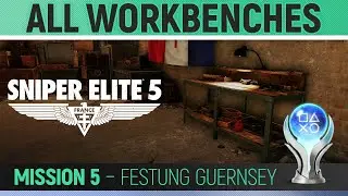 Sniper Elite 5 - Mission 5 - All Workbench Locations 🏆 Festung Guernsey