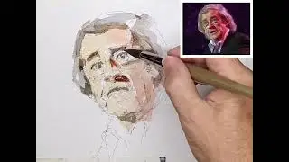 192a Dave Allen - Watercolour sketch by Gerhard Ritter