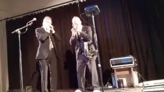 Sv&auml;ng Harmonica Quartet (Finland) at Amthof Feldkirchen 22 Apr 16: Jouko Kyh&auml;l&auml; & Eero Grundstr&ouml;m