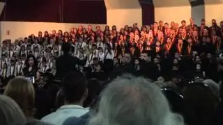 Mariana Ortiz, Katiuska Rodriguez, Idwer Alvarez y Gaspar Col&oacute;n. fragmento de la Oda a la Alegria