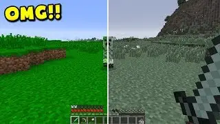 Playing Minecraft WITH NO COLOUR?! (Minecraft Pocket Edition)
