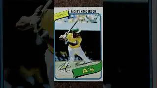 Карточка новичка Рики Хендерсона Topps 1980 года! #oaklandathletics #topps #rookiecards #halloffa...